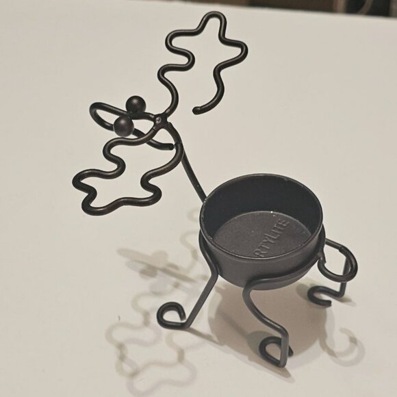 4 PartyLite Woodland Creatures Metal Reindeer / Moose Tealight Candle Holders - Picture 8 of 12